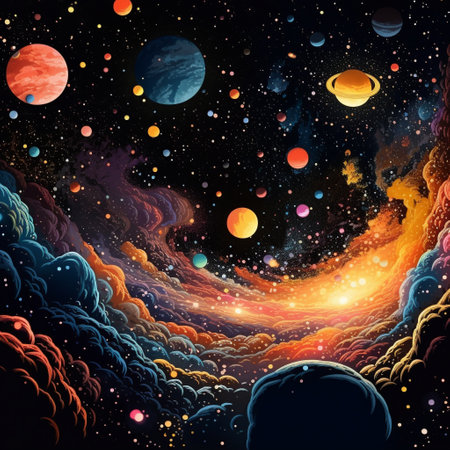 Immerse yourself in the captivating beauty of Astroid Alley, a mesmerizing wallpaper that depicts a field of asteroids gracefully drifting and orbiting in the vastness of space. This cosmic spectacle is adorned with vibrant colors, intricate textures, and varying shapes that elicit awe and intrigue. Every element in the image has been carefully crafted to spark curiosity and evoke a sense of wonder in viewers.の素材