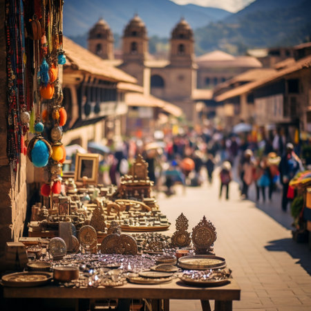Experience the vibrant charm of Cusco, Peru with this visually stunning image capturing the juxtaposition between ancient ruins and colonial architecture. Explore the bustling markets filled with colorful textiles, handicrafts, and local cuisines, immersing yourself in the rich culture and traditions of this captivating city. Marvel at the mystical ruins of Machu Picchu in the distance, adding a touch of magic to the scene. Let this image evoke a sense of wonder and curiosity, enticing viewers to embark on their own journey to the captivating world of Cusco.の素材