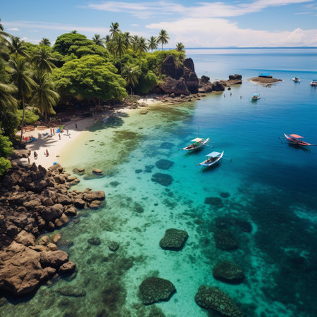 Experience the hidden coastal gems of Manila through this captivating image that showcases the stunning beaches, breathtaking islands, and picturesque coastline. Immerse yourself in the awe-inspiring beauty of the seaside as you embark on an unforgettable beach getaway. Discover a unique spot where locals escape the hustle and bustle of the city, reveling in the serenity provided by the tranquil sea. This image captures the essence of Manila's coastal treasures and promises insider tips, mouthwatering seafood, and an immersive coastal adventure. Let it ignite a sense of wanderlust and leave you yearning to explore and uncover the hidden gems of Manila's coastline.の素材