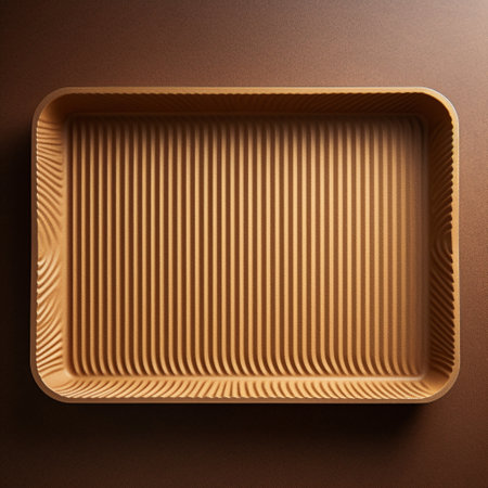 Immerse yourself in the breathtaking beauty of this astonishing wallpaper crafty cardboard. Inspired by traditional Japanese ink paintings, this masterpiece showcases a brown paper tray mockup with a captivating corrugated texture. The artist skillfully infuses modern design elements into the composition, creating a visually stunning image that effortlessly merges tradition and contemporary aesthetics. The intricate details of the corrugated texture are meticulously showcased, while maintaining a sense of simplicity and elegance. The clever use of lighting and shadow adds depth and dimension, capturing the viewer's attention and inviting them into this mesmerizing fusion of art styles.の素材