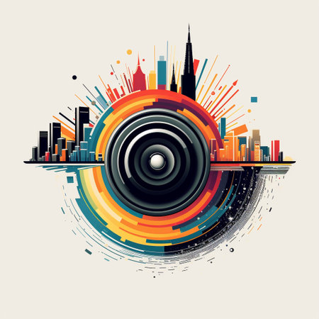 Experience the awe-inspiring journey of precision with 'Aperture Ascension: The Rise of Precision'. This captivating image, depicted in a sleek and minimalist art style, showcases an extraordinary camera lens soaring high above a bustling cityscape. The lens itself is a masterpiece of intricate precision and innovative design, symbolizing the cutting-edge technology that revolutionizes the world of photography. Vibrant colors and fantastic details bring the lens to life, evoking a sense of wonder and enchantment. Below, the cityscape pulsates with energy and diversity, capturing the excitement of a thriving metropolis. This image represents the limitless possibilities and the ascendancy of precision in the realm of photography and camera equipment.の素材
