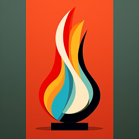 Experience the essence of minimalistic flamboyance with this captivating image. Simplicity meets boldness as a vibrant object or shape takes center stage against a contrasting background. Clean lines and bold colors amplify the visual impact, creating a modern graphic design aesthetic with a touch of abstraction.の素材