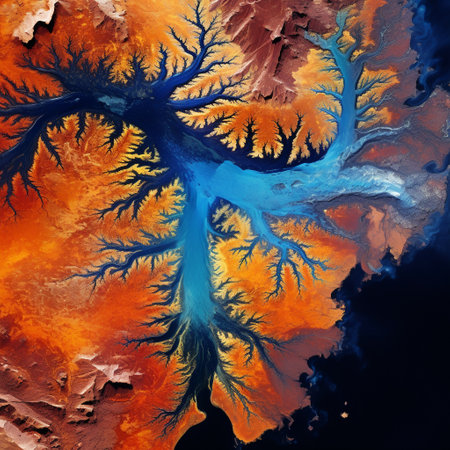Immerse yourself in the captivating satellite image entitled 'Beyond the Veil: Unmasking Earth's Mysteries from Space'. This stunning view of our planet from outer space unveils hidden wonders and encourages exploration, curiosity, and the pursuit of knowledge. With vibrant colors and stunning details, this image invites viewers to ponder the mysteries that lie beyond Earth's surface. Discover breathtaking landscapes, intriguing anomalies, and enigmatic patterns that hint at the secrets waiting to be unraveled. Embark on a visual journey that unveils the mystique of our planet and ignites a sense of wonder.の素材