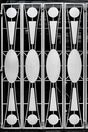Metal entrance gate, Bangkok, Thailandの写真素材