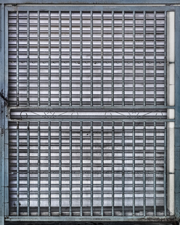 Blue metal gate, Penang, Malaysia