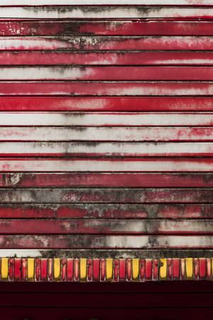 Metal wall cladding, Chiang Rai, Thailandの写真素材