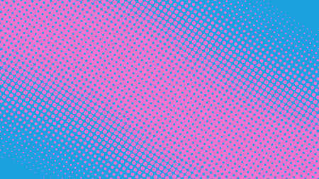 Pink and blue pop art background with halftone dots in retro comic style, vector illustration eps10のイラスト素材