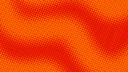 Red and orange pop art background with halftone dots in comic style, vector illustrationのイラスト素材