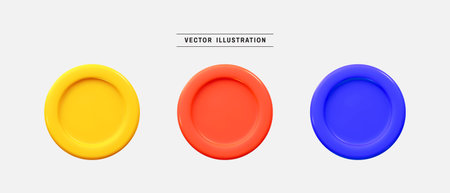 Colorful coins 3d icon set. realistic design elements collection. vector illustration in cartoon minimal styleのイラスト素材