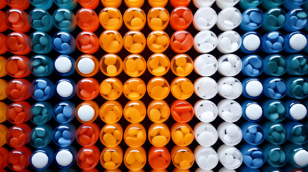 Captivating pill bottle pattern designの素材