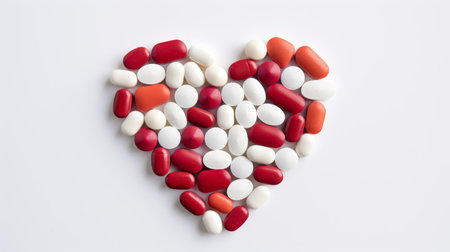 Pill arrangement forming heart shapeの素材