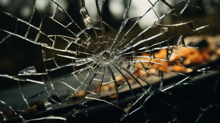 Broken mirror closeup reflections blurの素材