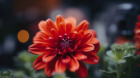Macro shot of flower in bloomの素材