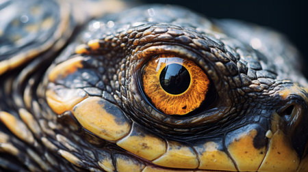 Turtle face closeup reptile detailの素材