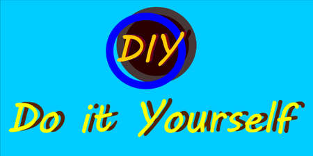 DIY full form is Do it Yourself displayed on communication word symbol abstract background.