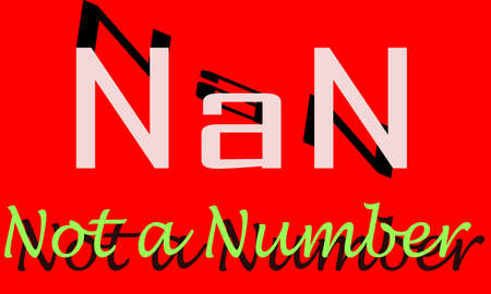 NAN abbreviations Not a Number presented with logo pattern on word texture background.
