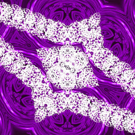 Purple and white Seamless pattern background, repeating abstract kaleidoscope shape symmetrical...