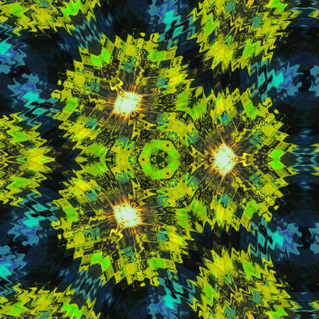 Lemon green and aqua Abstract wallpaper. Abstract fractal. Fractal art for creative design....