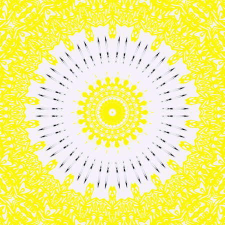 Fractal abstract background. Light effects. Neon yellow glow. Festive decoration. Colorful pattern....