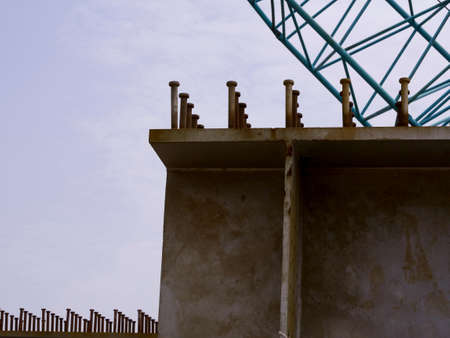 Indian railway bridge making iron structure with heavy iron nails