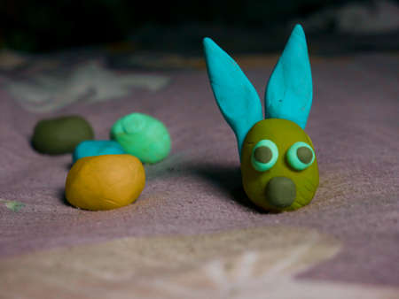 Bunny clay art rabbit for kids entertainment education