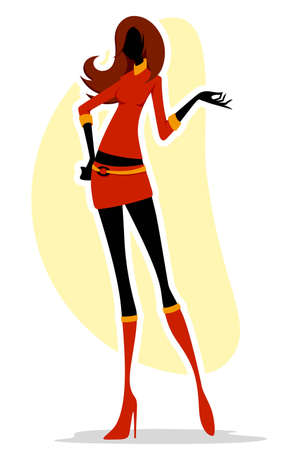 Stylish Ladyのイラスト素材