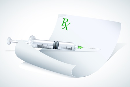 Syringe on Prescriptionのイラスト素材