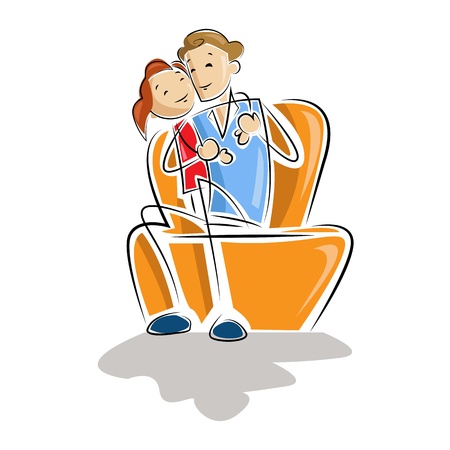 Father and Daughterのイラスト素材