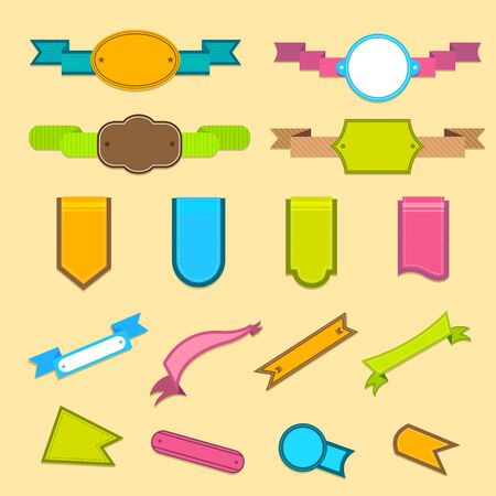 Colorful Labelのイラスト素材