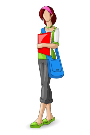 Female Studentのイラスト素材