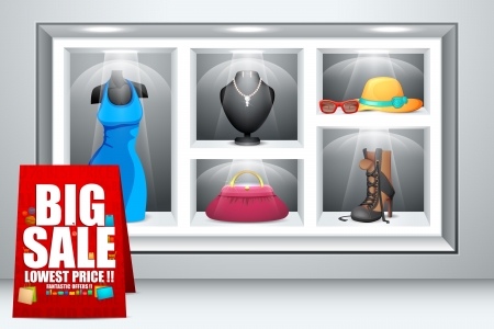 Display of Fashion Accessoryのイラスト素材