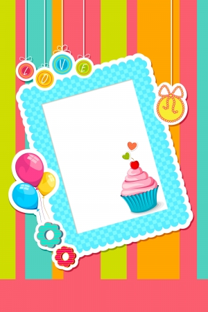 Birthday Scrapbookのイラスト素材