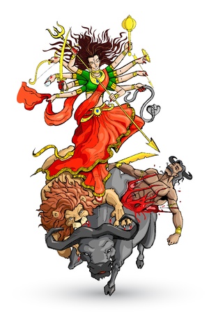 Goddess Durgaのイラスト素材