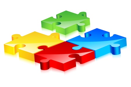 Colorful Jigsaw Puzzleのイラスト素材
