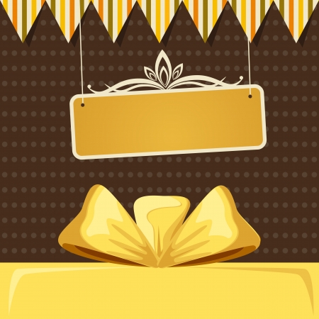 Retro Background with Ribbon Bowのイラスト素材