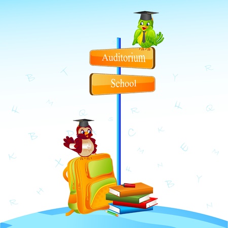 Graduate Birdのイラスト素材