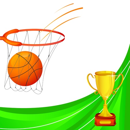 Basketball with Trophyのイラスト素材