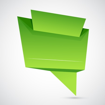 vector illustration of Origami chat bubbleのイラスト素材