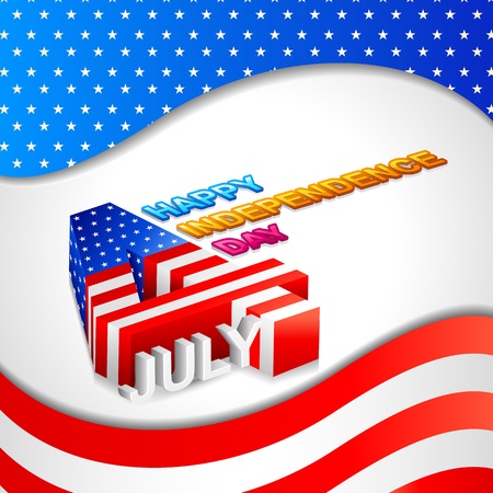 Fourth of July American Independence Dayのイラスト素材
