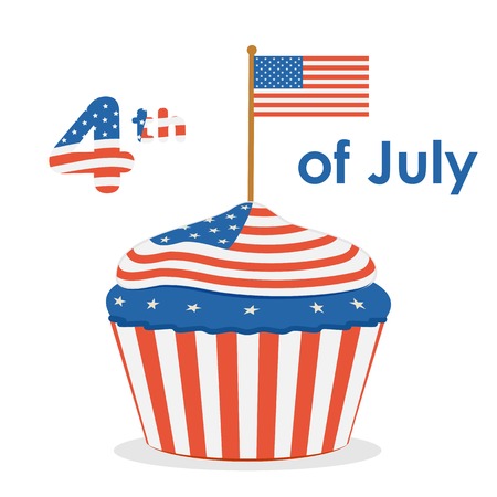 vector illustration of background of Fourth of July American Independence Dayのイラスト素材