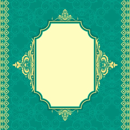 illustration of islamic background with floral designのイラスト素材