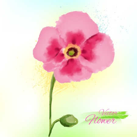 Watercolor Flowerのイラスト素材