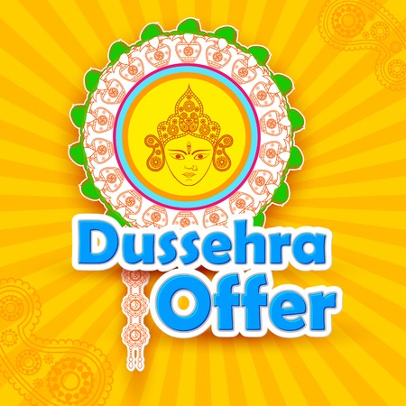 Dussehra Offer with goddess Durgaのイラスト素材
