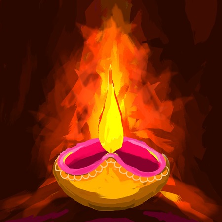 Happy Diwal Diyaのイラスト素材