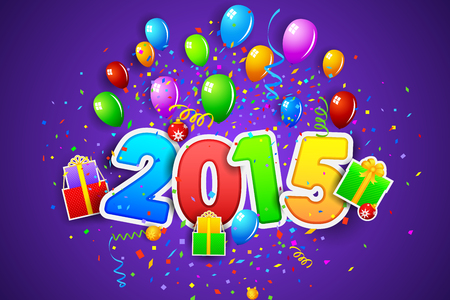 Happy New Year 2015のイラスト素材