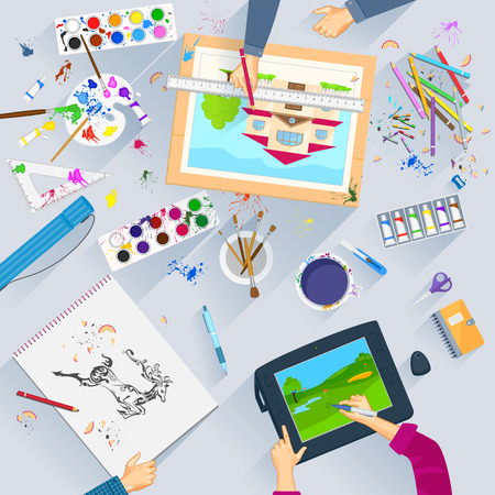 Working Table Of Graphic Artistのイラスト素材 ストックフォト 写真素材のstock Foto ストックドットフォト Working Table Of Graphic Artistのイラスト素材 ストックフォト 写真素材のstock Foto ストックドットフォト