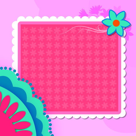 Floral background with blank spaceのイラスト素材