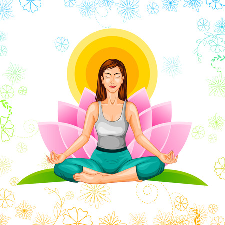 International Yoga Dayのイラスト素材