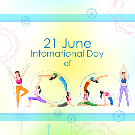 International Yoga Dayのイラスト素材