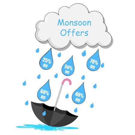 illustration of Monsoon sale offerのイラスト素材